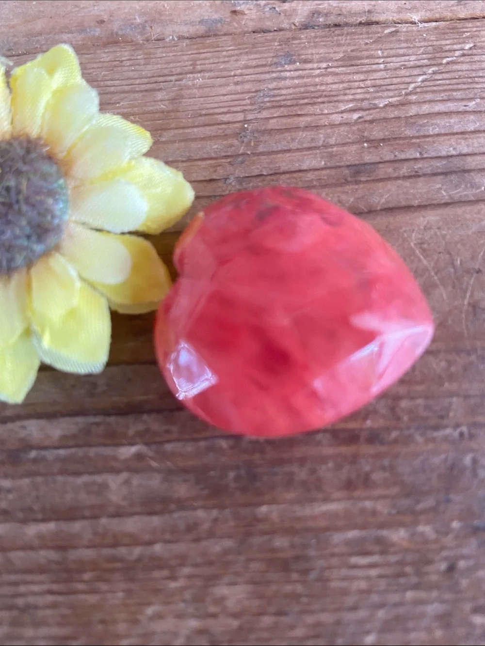 Red Heart Gemstone Accent - Decorative Home Accent